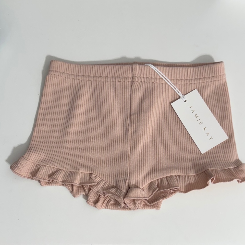 NWT Jamie Kay Organic Cotton Frill Rib Short Size 5